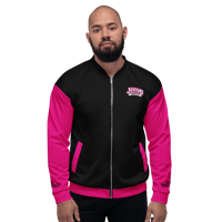 Image 1 of Unisex Bomber Jacket black/pink