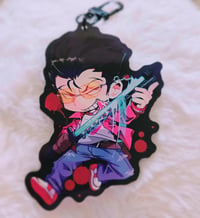 Image 3 of NMH Travis Touchdown Keychain 3"