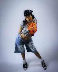 Image 4 of “LOVERS NEVER DIE” CAMO CROP