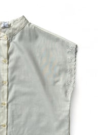 Image 2 of Embroidered Sleeve High Neck Blouse 14