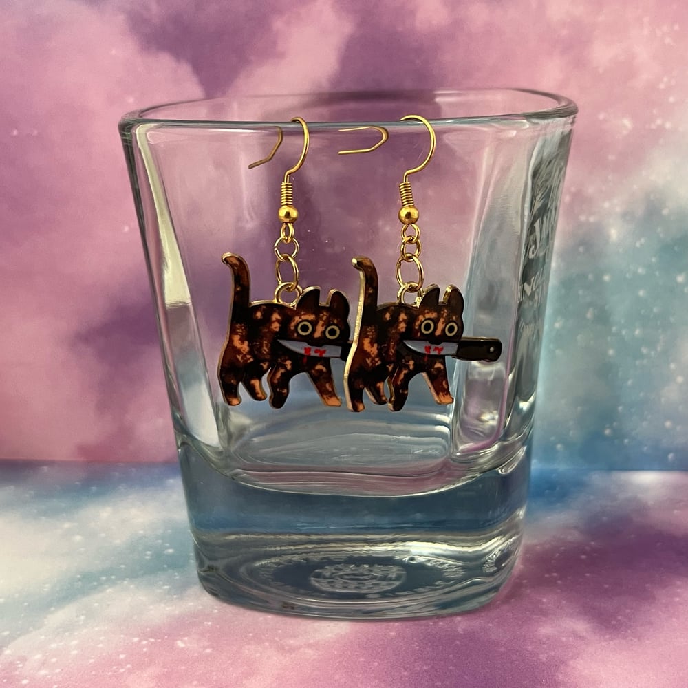 Image of Mxrder Kitten Cat Earrings