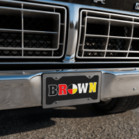 Native Brown Pride license plate