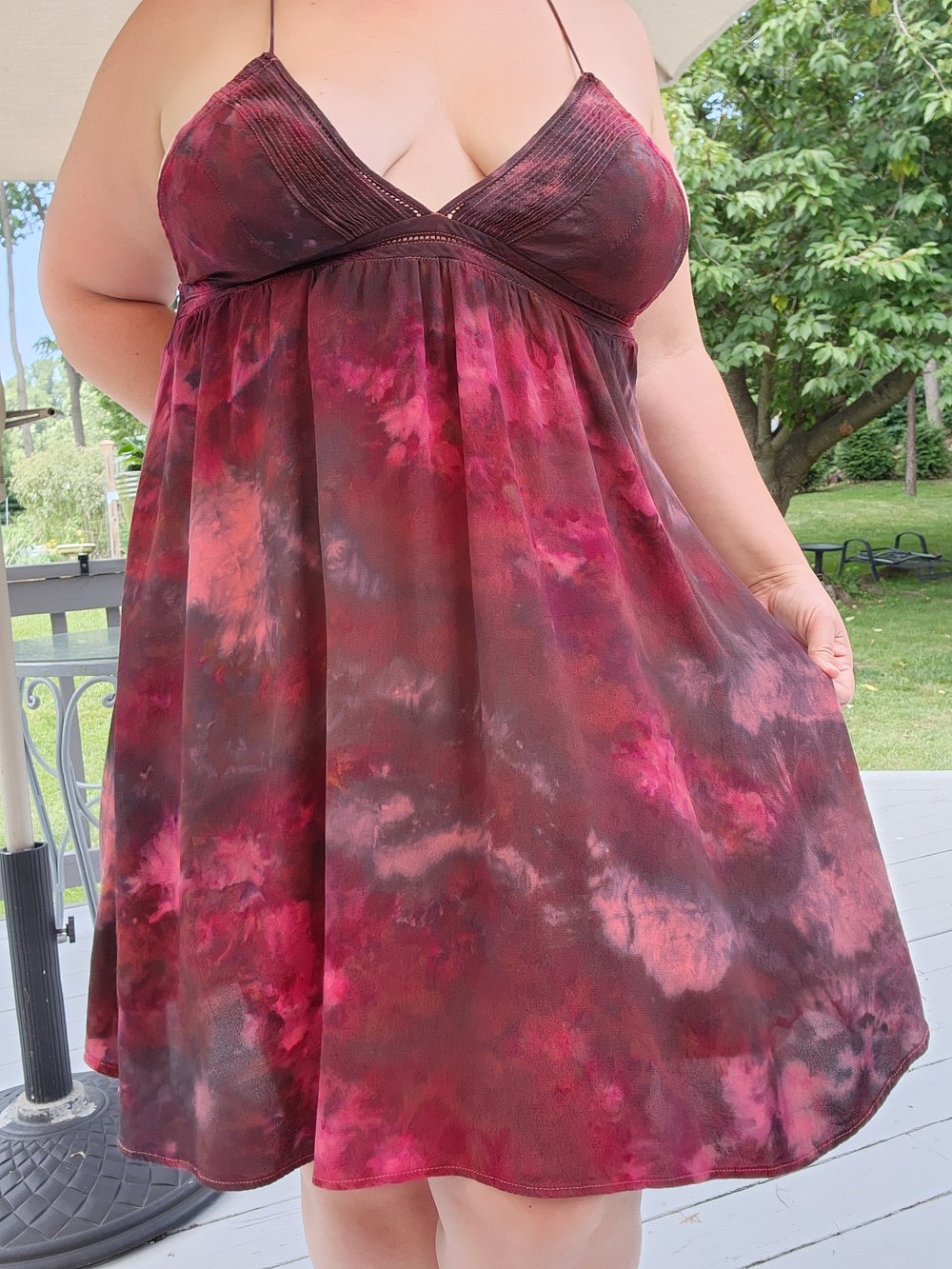 Image of XL Deep Pink Swirl Dress