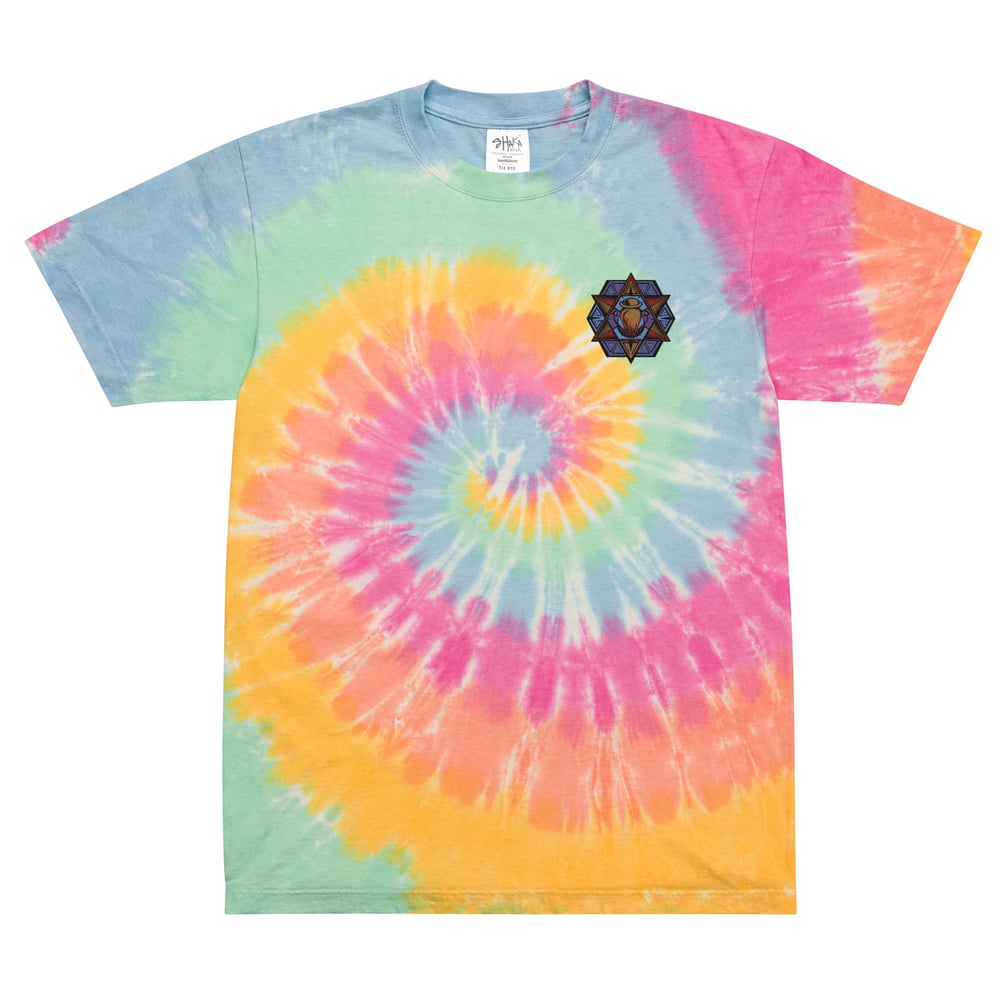 Embroidered Oversized tie-dye t-shirt