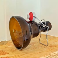 Image 2 of Upcycled Growler Bottle Lampshade – Handmade Pendant Light Cover (Amber Glass, 12cm)