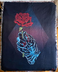 Image 1 of ‘Rose Merchant’ woven blanket