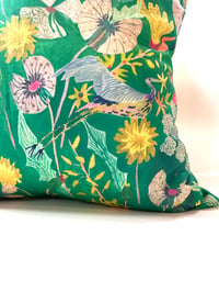 Image 3 of Heron and Dandelion Field Pillow Cover o