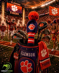 Image 3 of SC Clemson custom Golf Club Cover hand knit logo College fan  gift