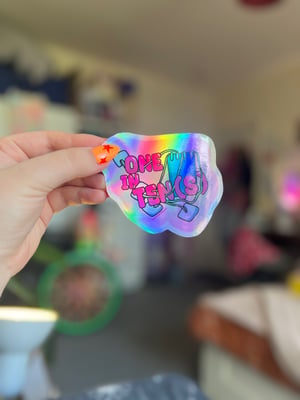 Image of One in Ten(s) Rainbow Holographic Sticker 