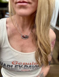 Image 3 of Dryhead Agate + Sterling Silver Ball Necklace