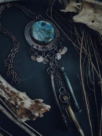 Image 5 of Relic with huge labradorite & dangle bones 