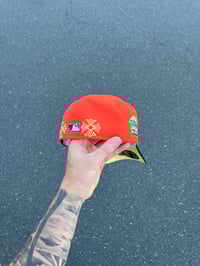 Image 4 of  LEMONADE BRIM TRI TONE TAMPA BAY DEVIL RAYS CUSTOM FITTED CAP