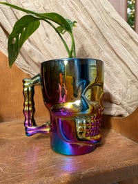Image 2 of Monstera Adansonii in Chromatic Skull Mug