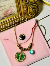 SJT Evil Eye Charm Necklace 