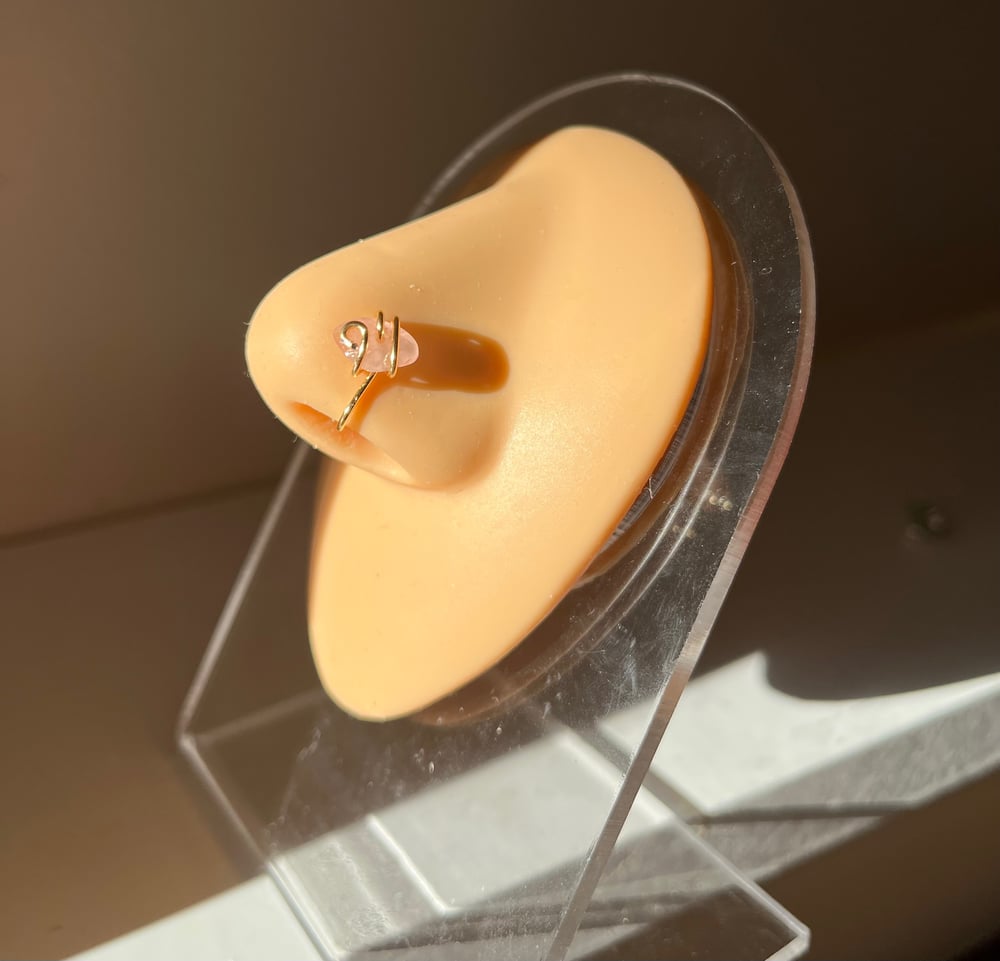 Image of Rose Quartz Nose Cuff