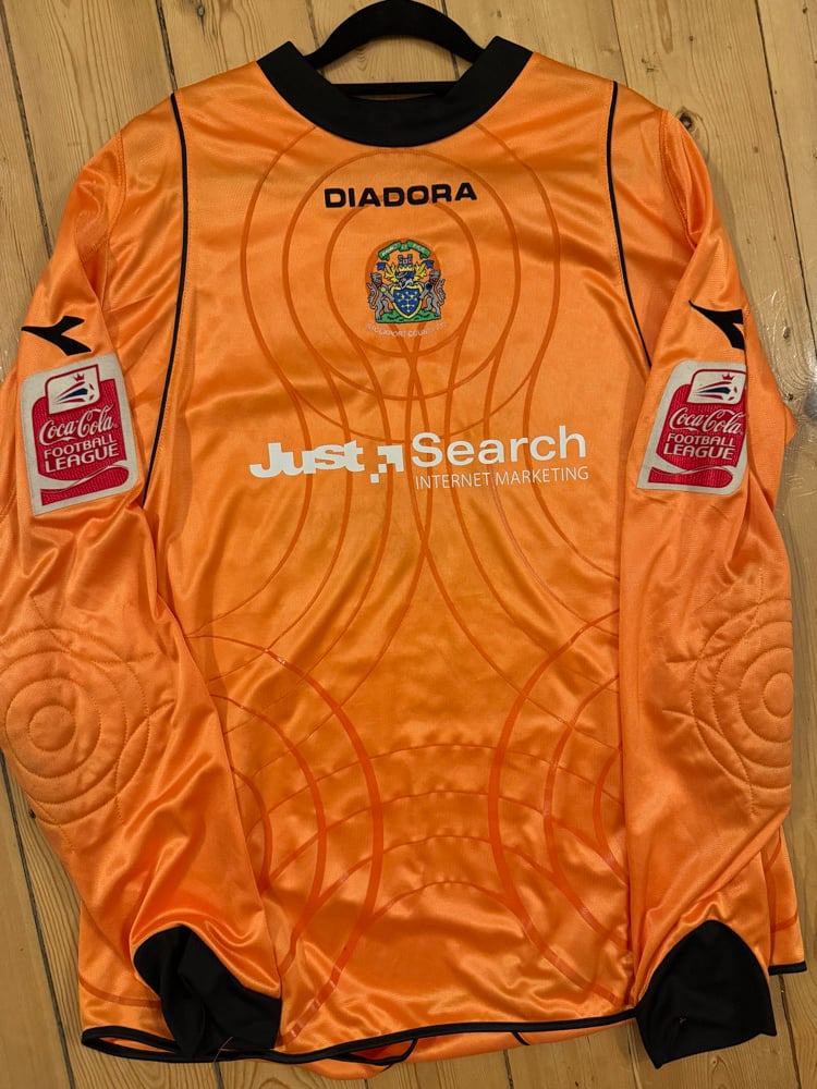 Match worn 2007/08 Diadora GK shirt