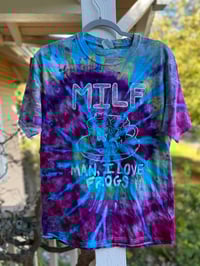 Image 1 of MEDIUM MILF Man I Love Frogs Tie Dye Shirt 4