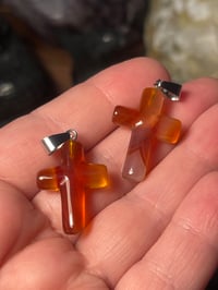 Carnelian cross pendant 