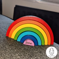 Image 2 of TOY: Personalised Rainbow Stacker