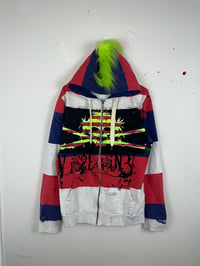 Image 1 of STRIPED SKLOWNK ZIP-UP