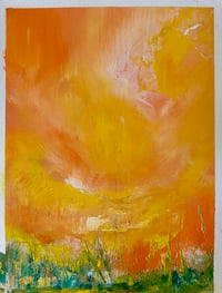 Image 1 of “My Favorite Time Of Day” oil painting on paper 9 x 12 inches