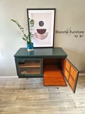 Image of TV / Media Sideboard in Emerald Green on Hairpin legs, by Nathan