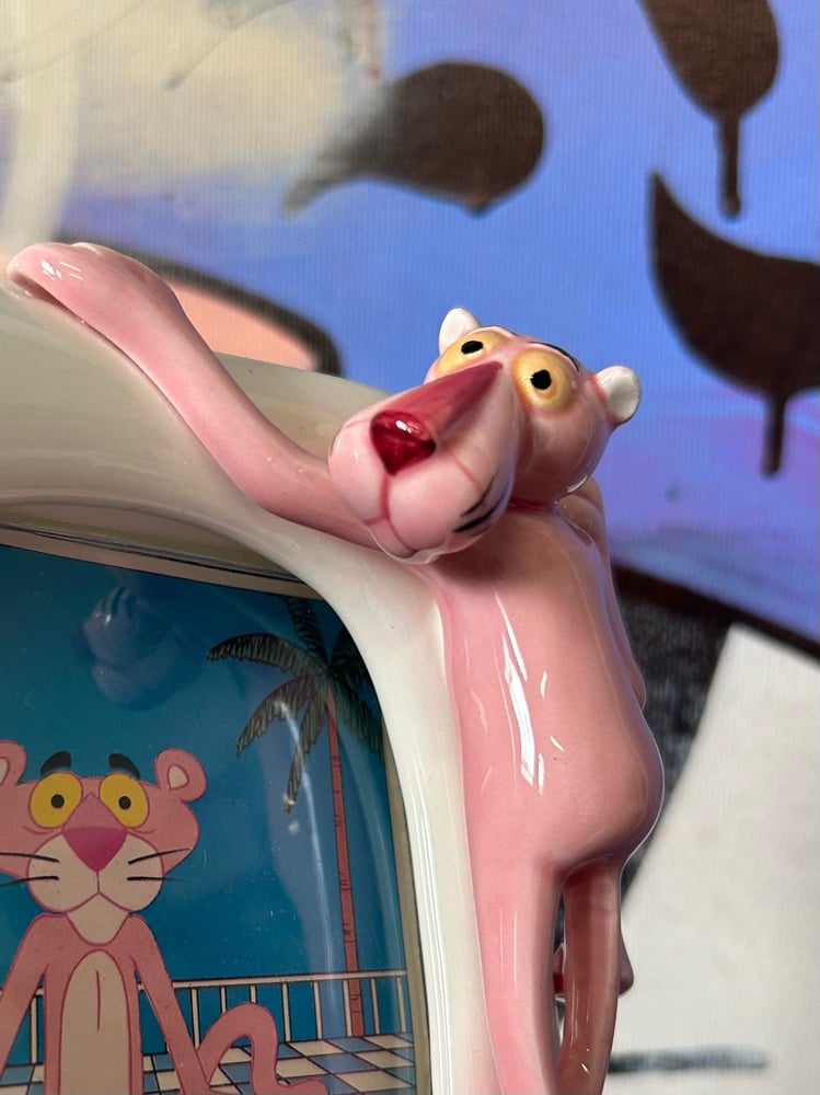 Image of Ceramic Pink Panther picture frame 