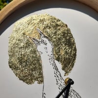 Image 2 of "Corn Crake Calling" - Lino Print Clock
