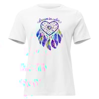 Image 1 of Women's Relaxed T-Shirt, Dream In Color Dreamcatcher Tee