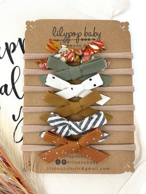 Image of Baby Hand Tied Fall Cotton Headbands (Sold Separately)