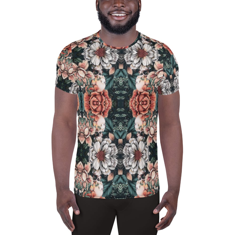 baskets all-over print men's athletic t-shirt
