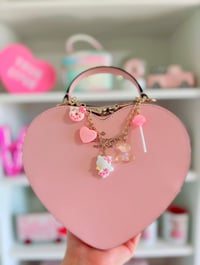 Image 1 of Pink Valentine Kitty Purse Chain