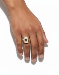 Image 1 of 14k EP Chunky 50 Pesos Ring for Men.