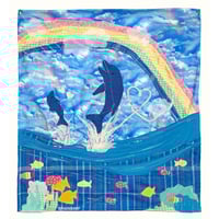 dolphin fabric poster