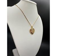 Image 3 of Virgencita Heart Diamond Necklace
