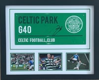 Signed Framed Daizen Maeda Celtic FC Street Sign