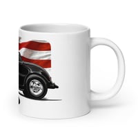 Image 2 of White glossy mug "Patriotic Roadster"