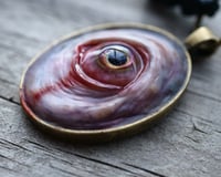 Image 17 of Color Shift Eye glow in the dark pendant OOAK