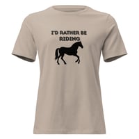 Image 6 of Women's Relaxed T-Shirt, I’d Rather Be Riding Horse Graphic T-Shirt – Equestrian Statement Tee