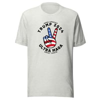 Image 5 of Trump 2024 ULTRA MAGA Patriotic Shirt Peace Sign Shirt - Unisex T-shirt