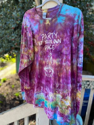 Image of 2XL Party At Your Own Pace Long Sleeve Tie Dye Shirt 2