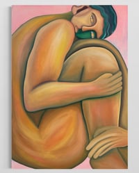 Image 1 of Burning skin, peinture à l'huile et acrylique, 92x65cm, 2024 Paris