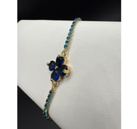 Image 1 of Blue Flower Bracelet 