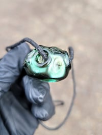 Image 6 of Matalic Green Raven Skull Pendant