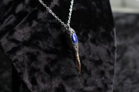 Image 10 of Dead Good Pheasant toe necklace with lapis lazuli stone