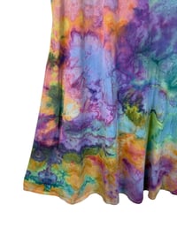 Image 5 of XL Stretch Knit Fit and Flare Midi Dress in Euphoria Watercolor Ice Dye