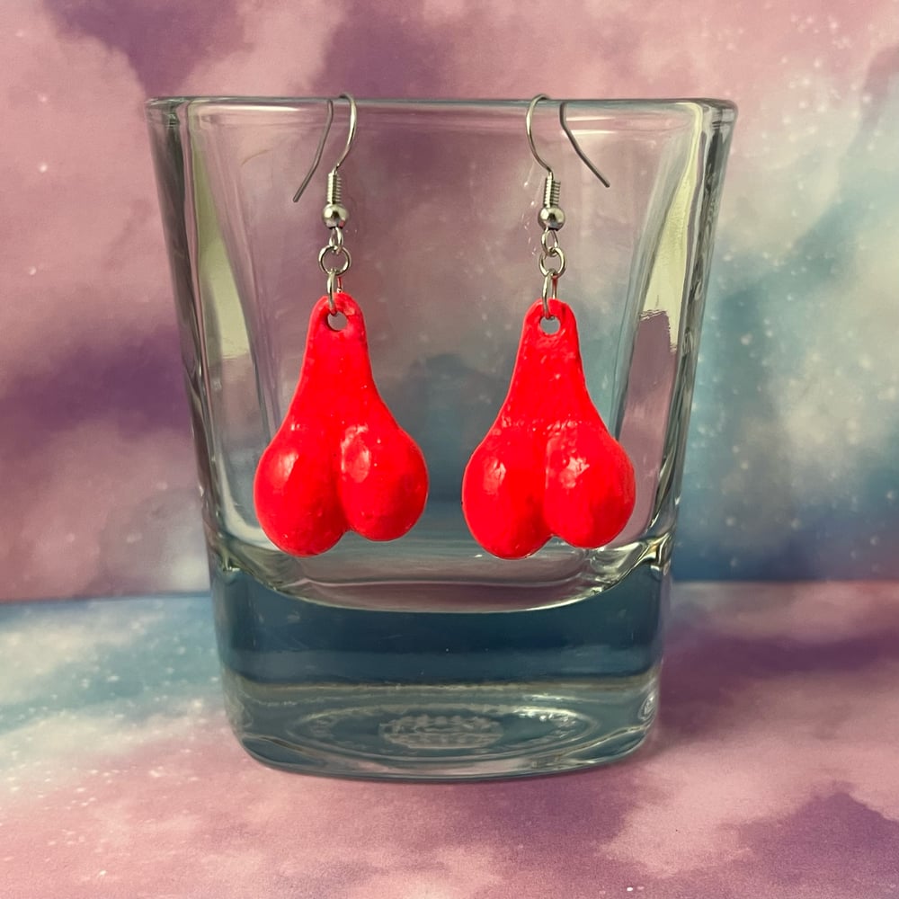 Image of Truck Nuts Earrings