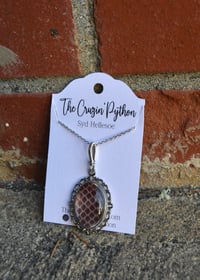 Image 2 of Plum and Silver Snake Shed Pendant 