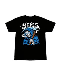 Image 1 of SINS SMOKING REAPER TEE  BLK
