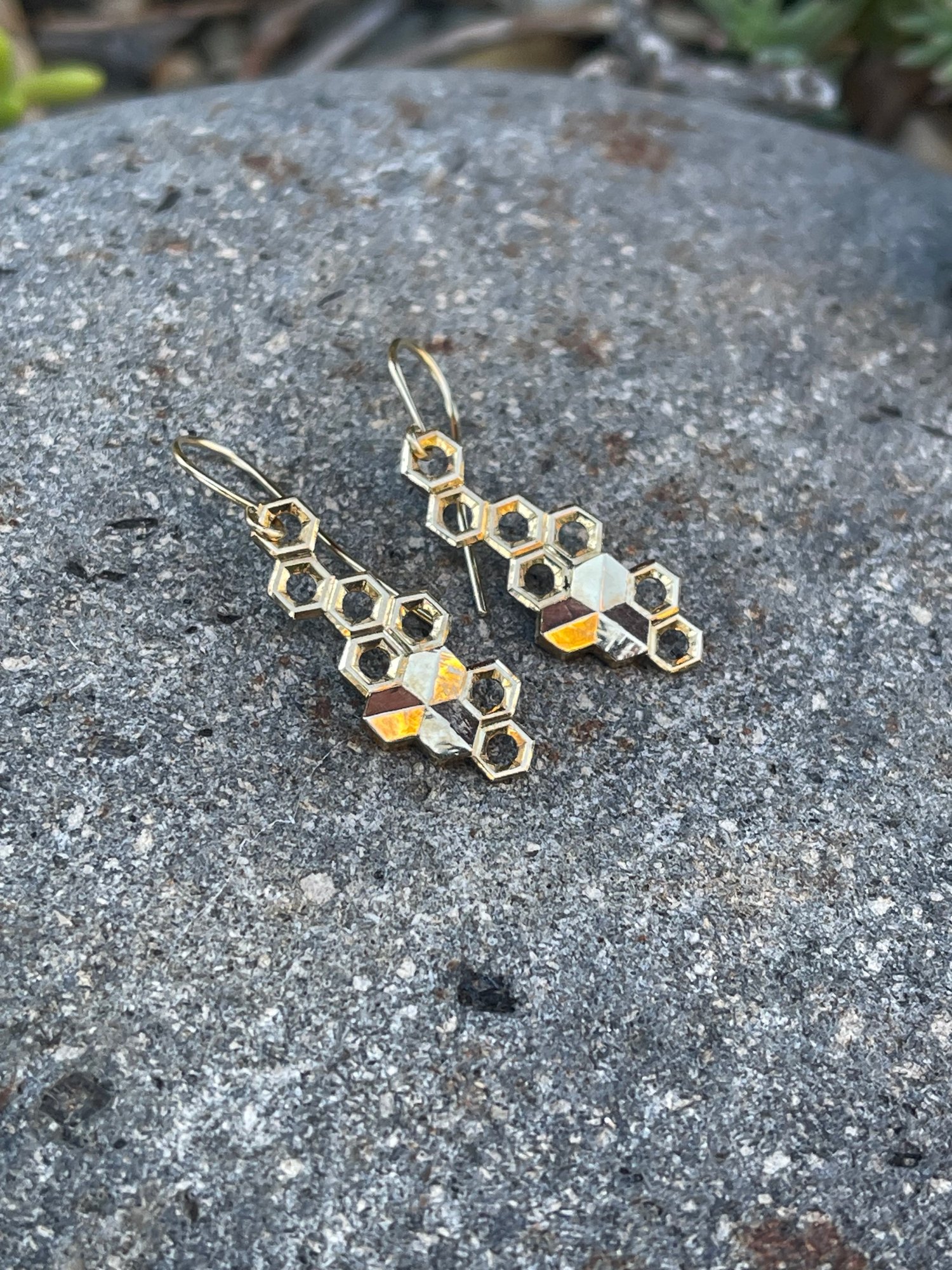 Image of Honey Comb Earrings 